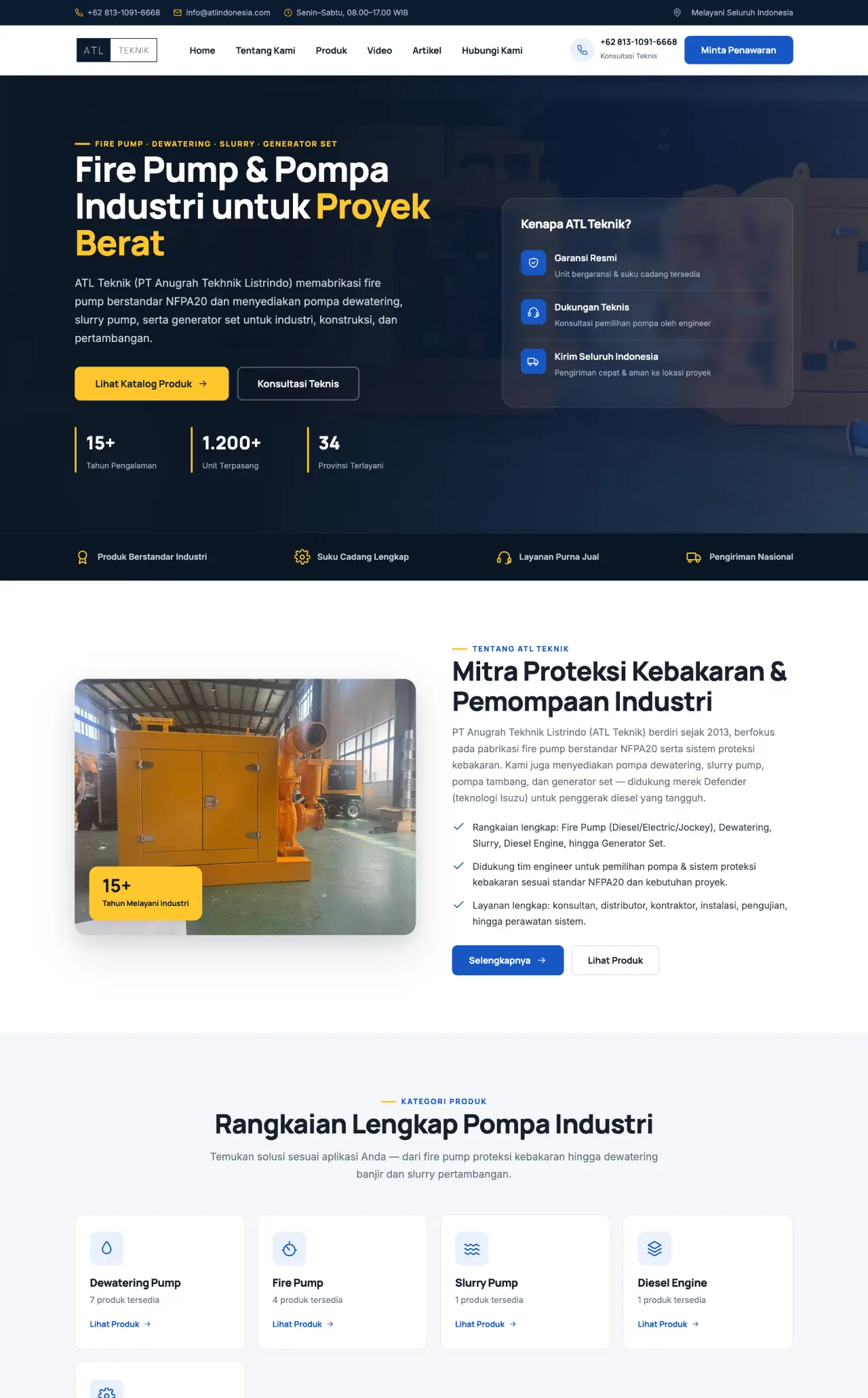 Tampilan desain Pump