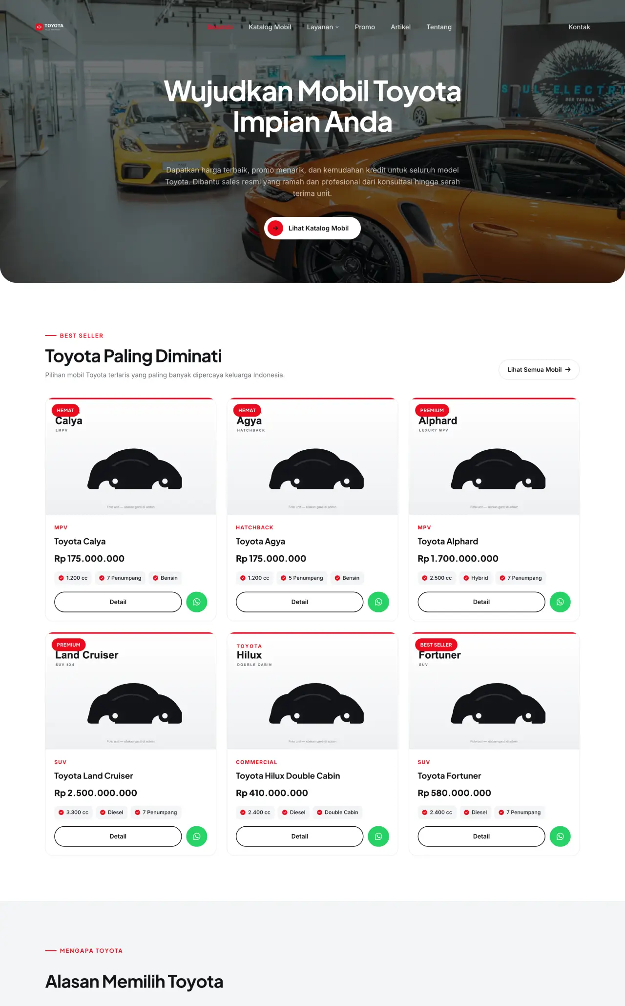Contoh website buatan kami